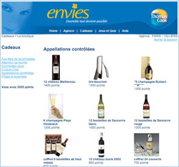 Thomas Cook, Site Internet